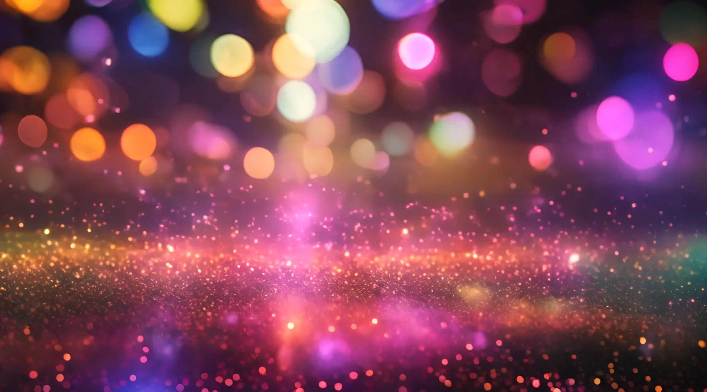 Glittering Particles Bokeh Light Backdrop Video